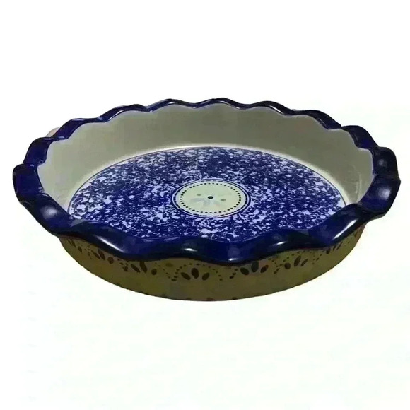 Gibson Elite Hand-Painted Dinnerware 10.5” Pie Dish - Picture 3 of 4